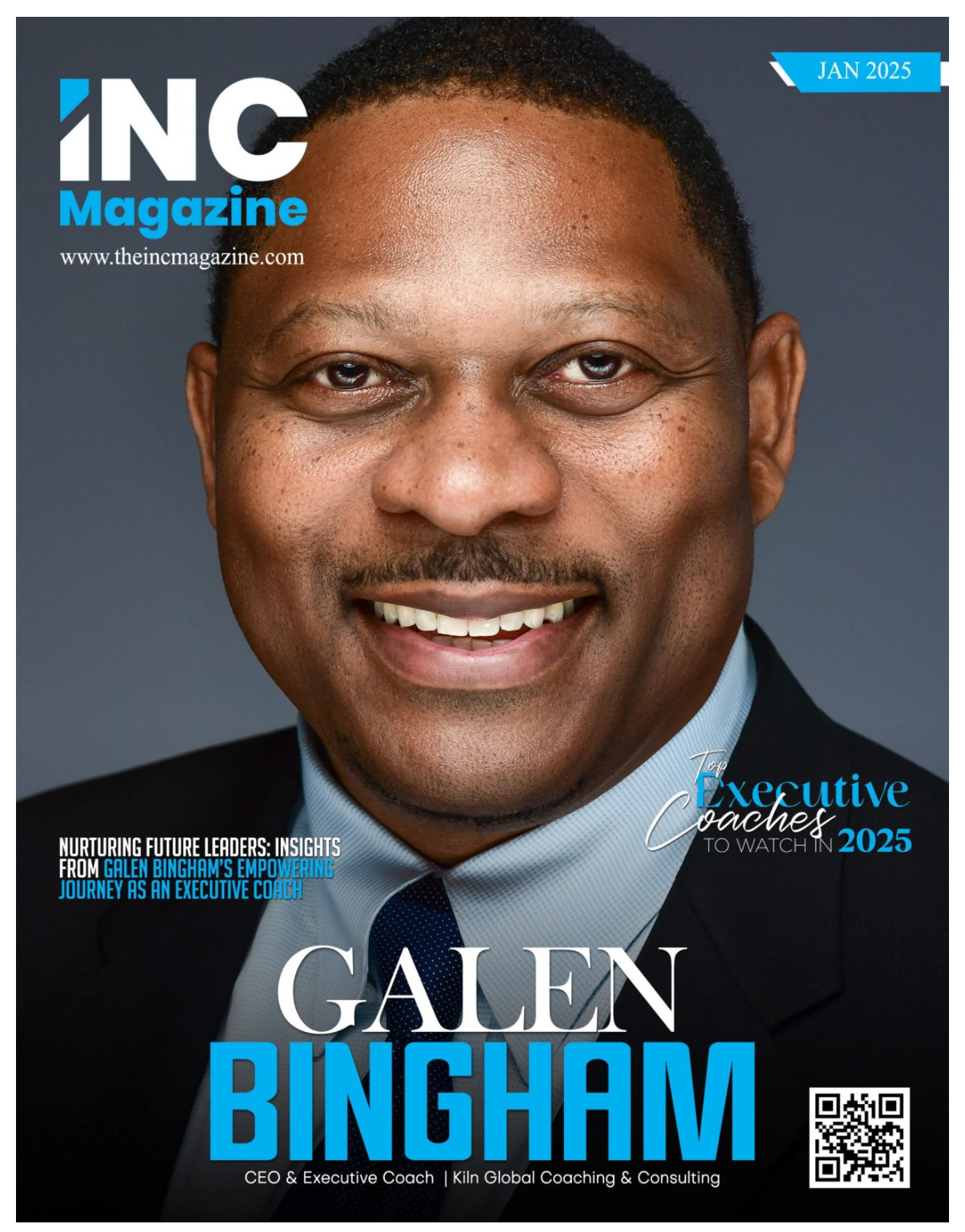 Inc. Magazine cover featuring Galen Bingham among Top Executive Coaches to Watch