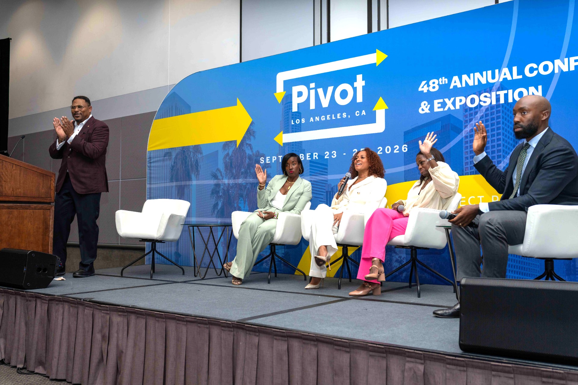 Galen Bingham with fellow panelists at the NBMBAA 48th Annual Conference and Career Expo