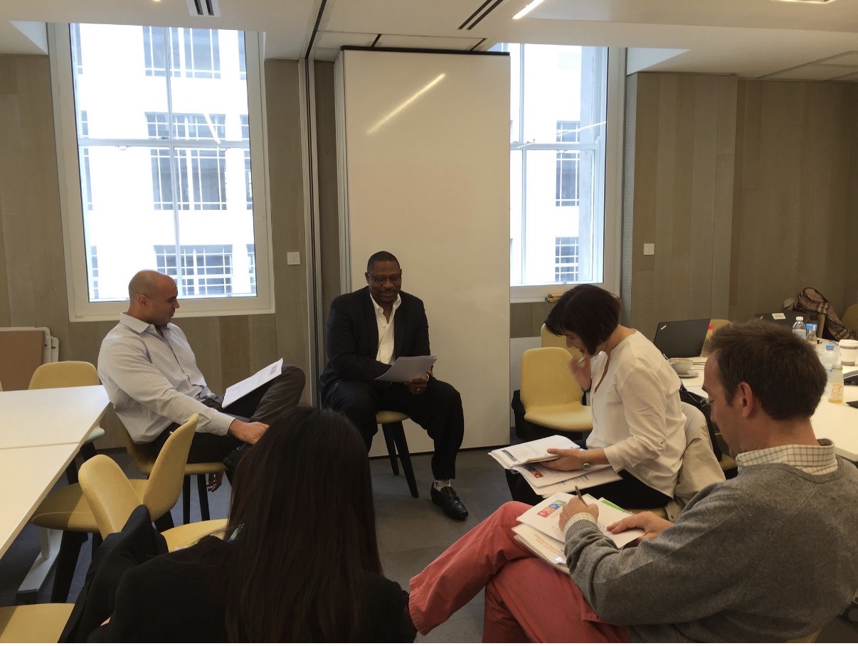 Galen Bingham facilitating a working session with senior leaders